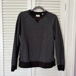 Billy Reid men's t-shirt small grey marled cotton crewneck black long sleeves